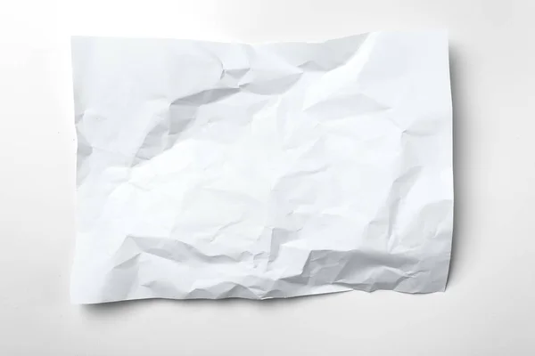 Crumple Sheet White Paper — Stock Photo, Image