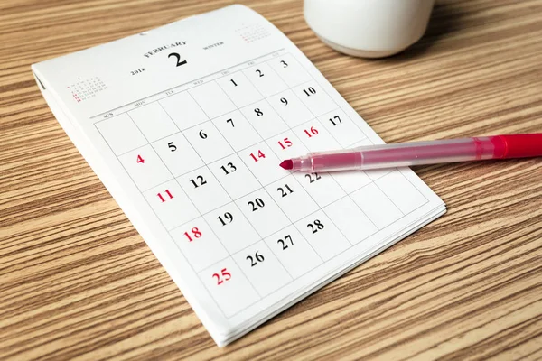 Business Calendar Pen Table Stock Photo by ©billiondigital 207493468