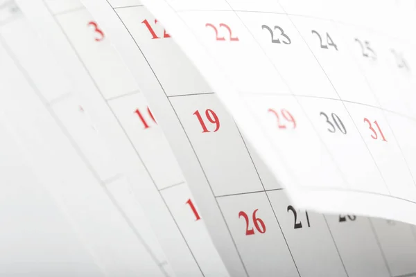 Halaman Kalender Konsep Waktu Bisnis — Stok Foto