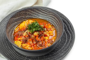 Tabak etli sebze çorbası