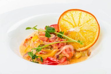 Spagetti ile karides scampi