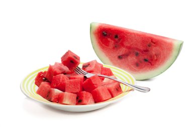 Karpuz meyve küp dilimleri