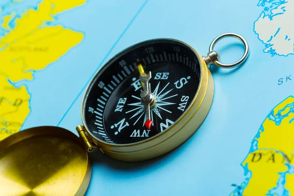 compass on map background, travel concept