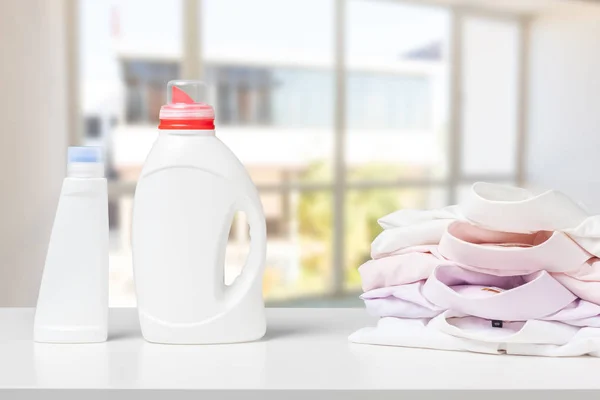 Clean Laundry Liquid Washing Detergent Front View — Stock Photo, Image