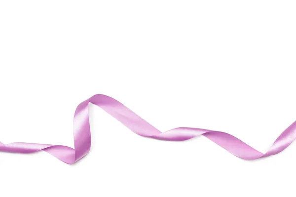 Violet Ribbon Isolated White Background — Stock Photo, Image