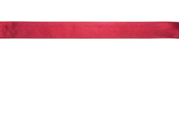 Red Ribbon Isolated White Background — Stock Photo, Image