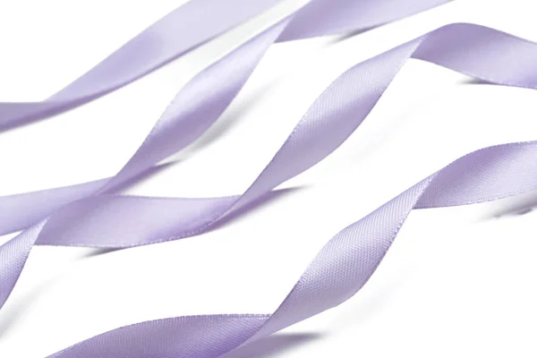 Фиолетовая Лента Белом Фоне — стоковое фото