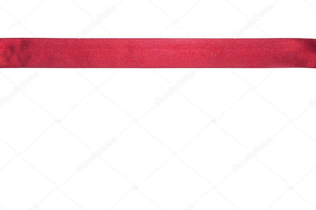 red ribbon isolated on white background