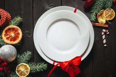 Noel şenlikli yer sofra