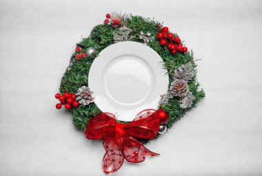 Noel şenlikli yer sofra