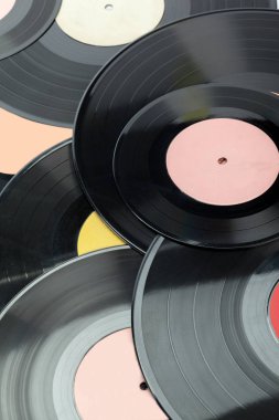 Vinil diskler üzerine beyaz, izole kapatmak