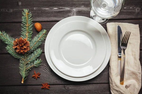 Noel şenlikli yer sofra