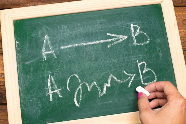 Kayrak kara tahta yakın çekim yukarı