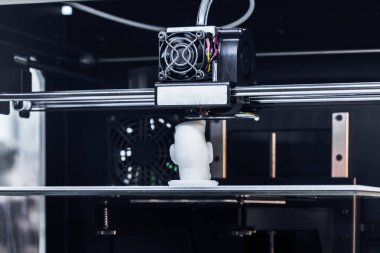 3D baskı parça beyaz. Teknoloji