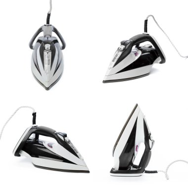 Beyaz arkaplanda izole edilmiş yeni ütü