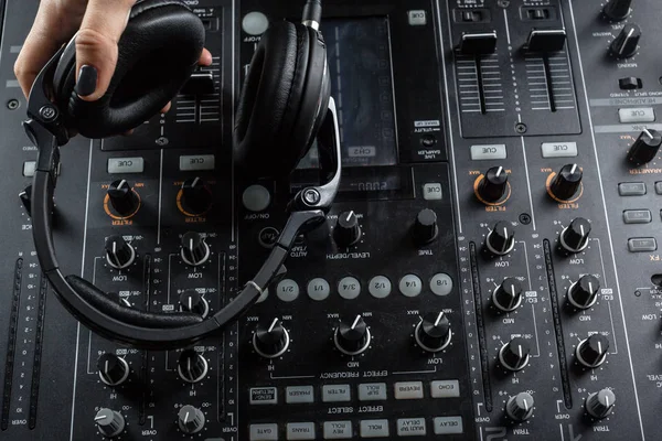 Muziek Spelen Mixer Closeup — Stockfoto