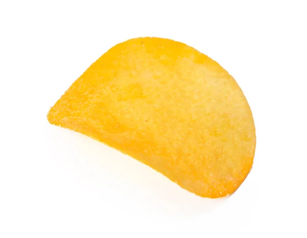 Knusprige Kartoffelchips Isoliert Auf Weißem Hintergrund — Stockfoto