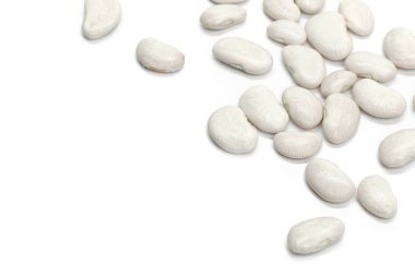 Beyaz fasulye yığını.