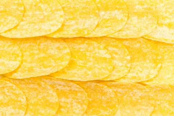 Gele Potato Chips Achtergrond — Stockfoto