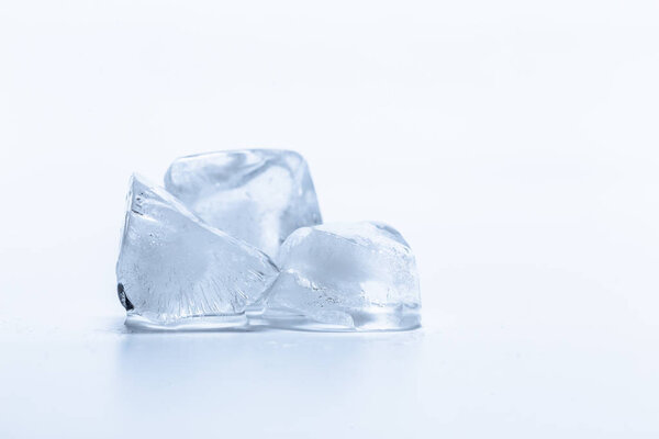 Ice cubes isolated on white background 