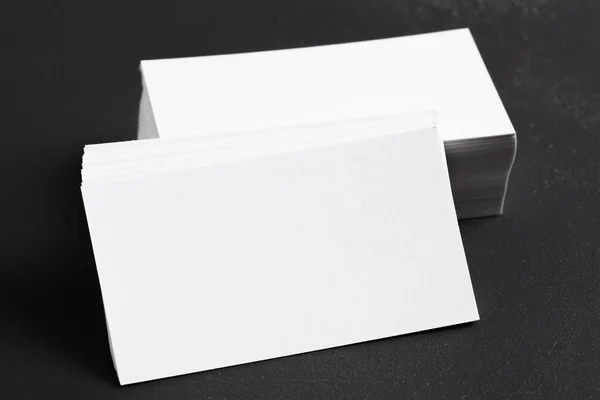 Cartões Visita Branco Segundo Plano Close — Fotografia de Stock