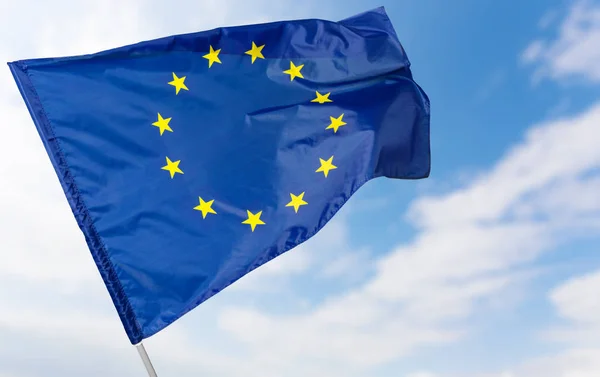Европейский Флаг Крупным Планом — стоковое фото