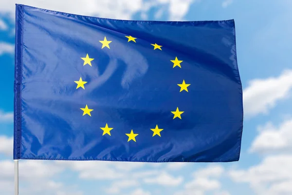 Європейський Прапор Крупним Планом — стокове фото