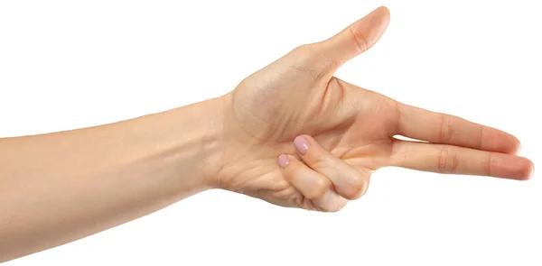 Жест Женской Руки Заднем Плане — стоковое фото