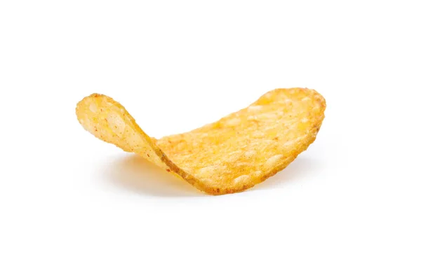 Crispy Potato Chips Isolated White Background — Stock Photo, Image