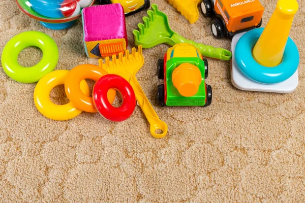 Children Toys Top View Close — Stock Photo, Image