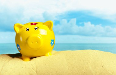 Seramik domuz para banka, finans kavramı 