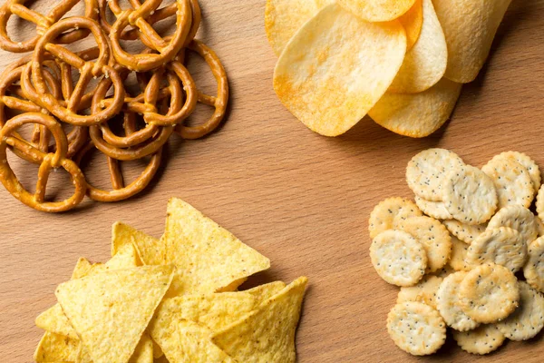 Sós Snack Perecet Chips Sós Keksz — Stock Fotó