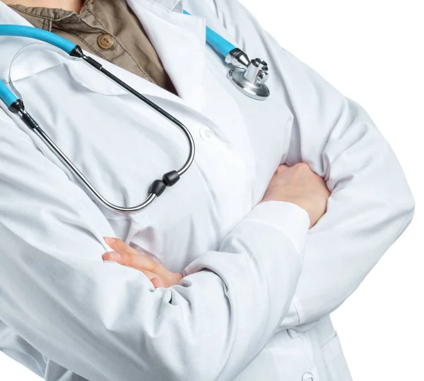 Medico Donna Uniforme Con Stetoscopio — Foto Stock