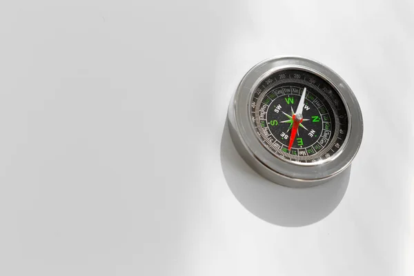 Close View Compass White Background — Stock Photo, Image