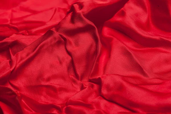 Tissu Rouge Ondulé Texturé Comme Fond — Photo