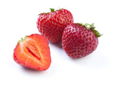 güzel çilek beyaz izole