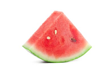 Beyaz arkaplanda karpuz dilimi