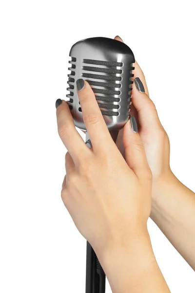 Ses Mikrofon Retro Tarzı — Stok fotoğraf