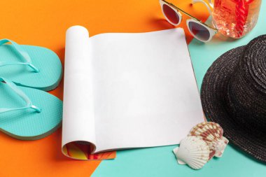 Yazma günlük yaz plaj tatil kavramı