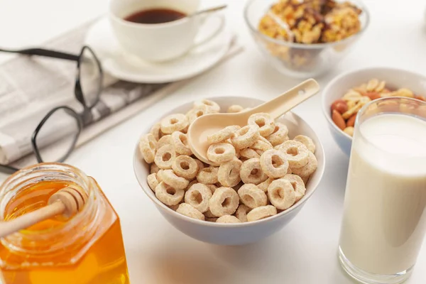 Healthy Muesli Flakes Breakfast Concept — Stock Photo, Image