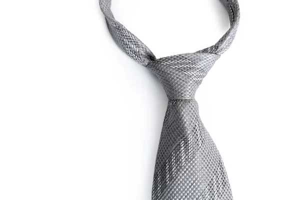 Cravatta Isolata Bianco — Foto Stock