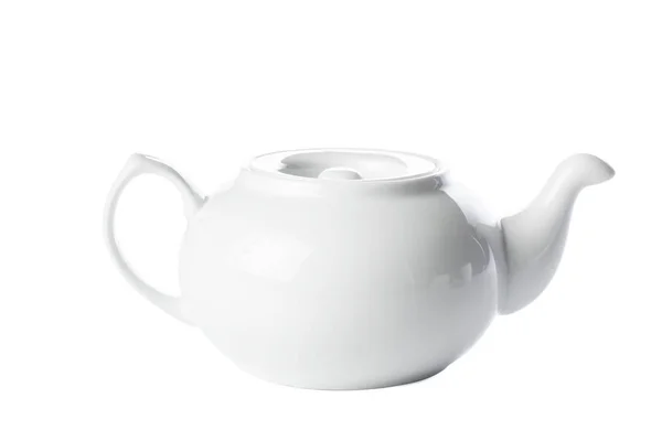 White Teapot Isolated White Background — Stock Photo, Image