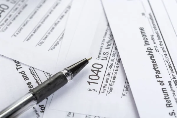 Tax Forms Close — Stock Photo, Image