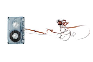 Beyaz arka plan üzerinde izole müzik ses bandı