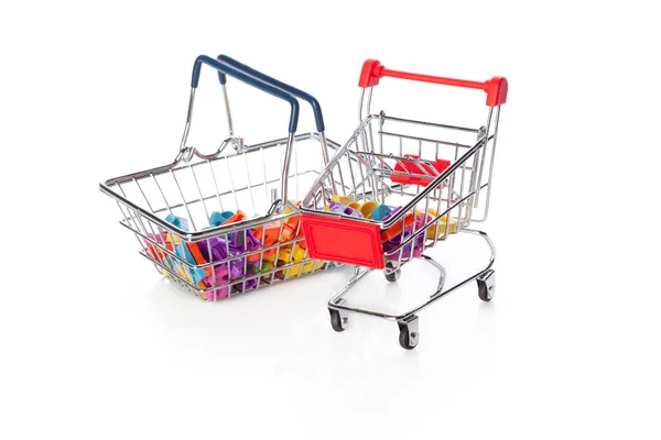 Shopping Basket White Royalty Free Stock Images