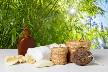 Spa tedavisi ve rahat arka plan kompozisyonu