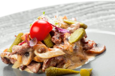 mantar salata yakın çekim