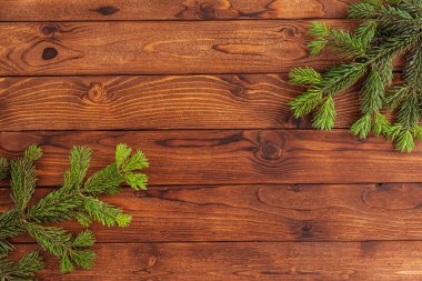 Noel ağacı dalları ahşap tablo 