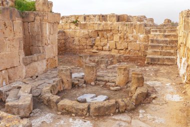 Antik kalıntıları arka plan seyahat. Kıbrıs.