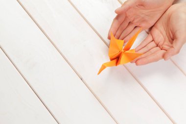 Origami kağıtları yakın çekim